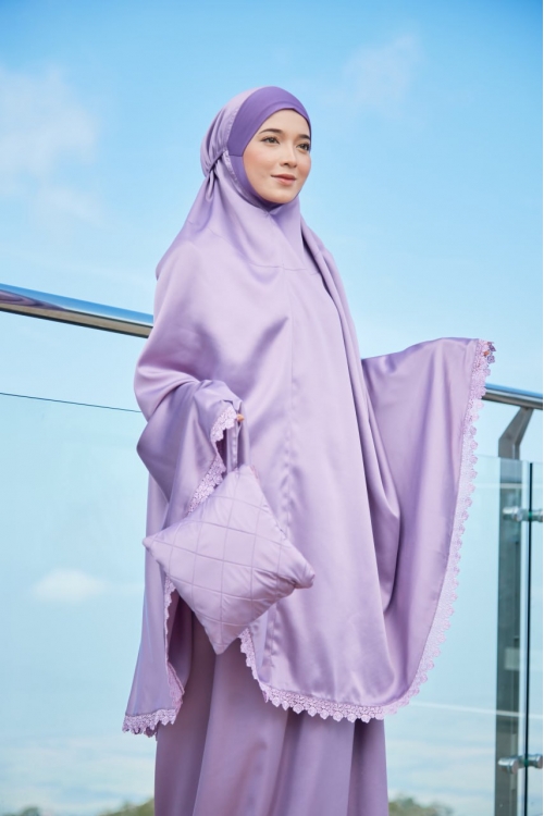 Telekung Meena Fairy Lilac